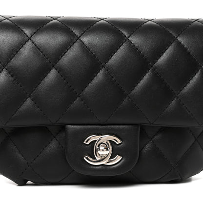 Chanel Calfskin Quilted CC Uniform Flap Belt Bag Black 7 of 9