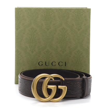 Gucci Calfskin Knurled Double G 40mm Belt 105 42 Testa di Moro 7 of 7