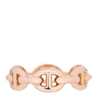 Hermes 18K Rose Gold PM Chaine D'Ancre Enchainee Ring 52 6 1 of 6
