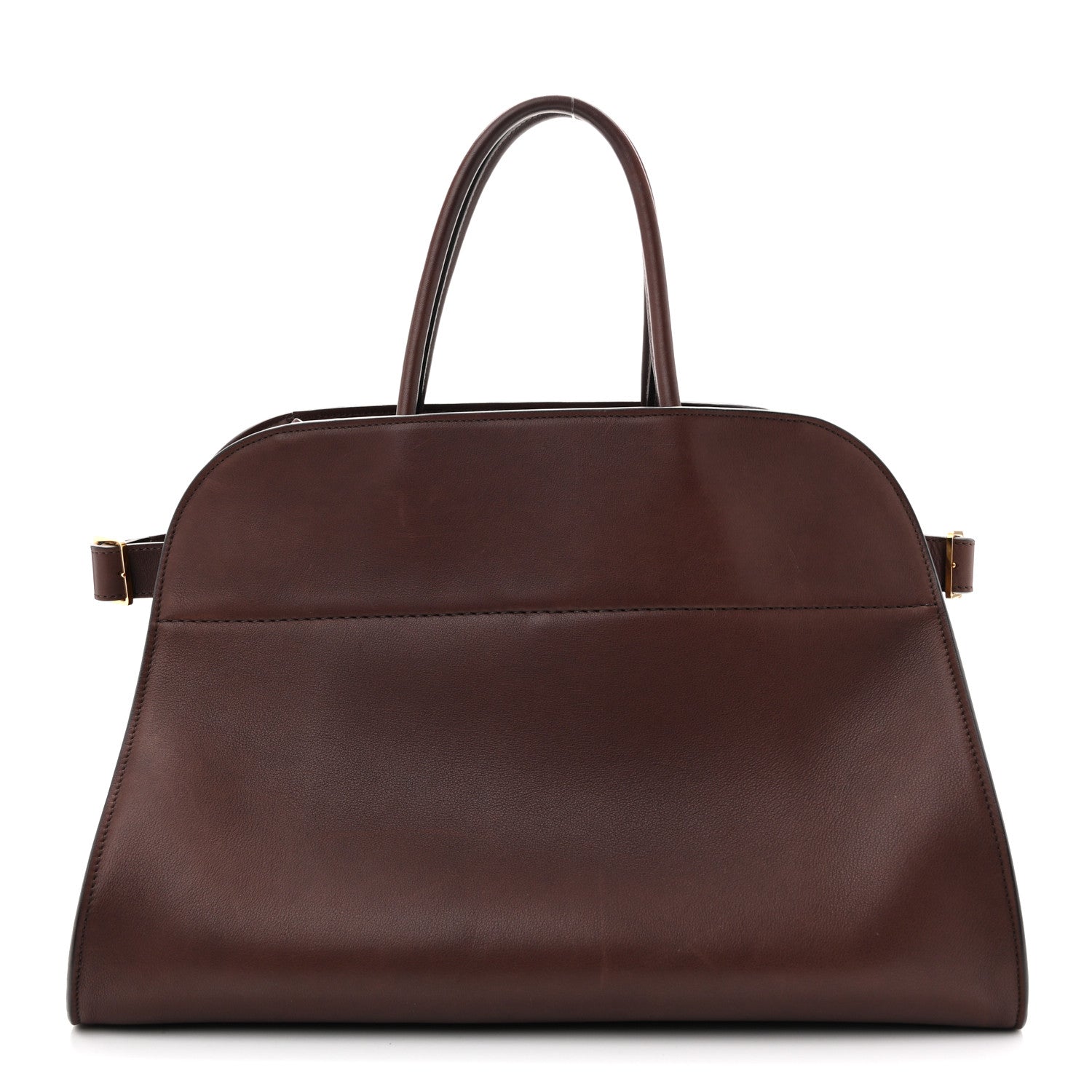 The Row Polished Saddle Calfskin Soft Margaux 15 Burgundy 1 of 11