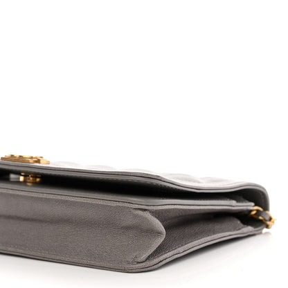 Chanel Caviar Quilted Boy Wallet On Chain WOC Grey 13 of 13