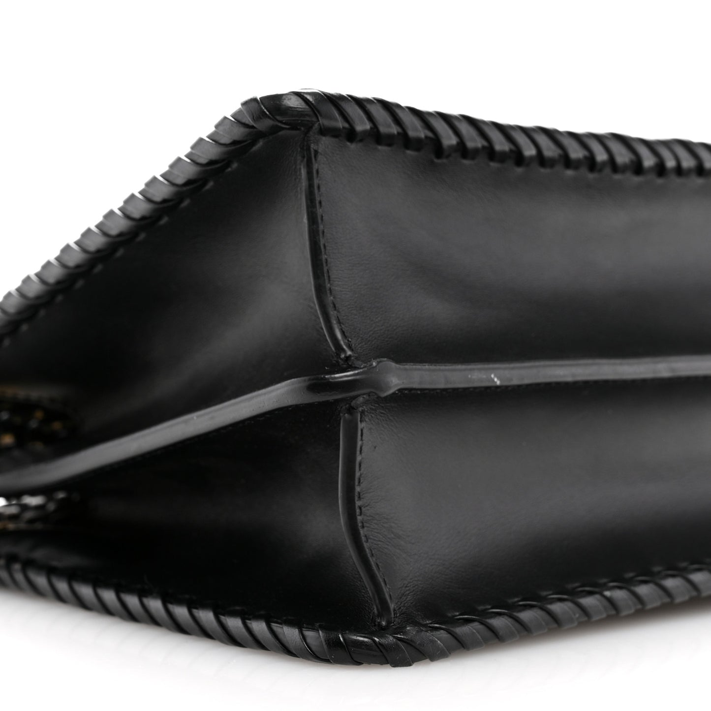Vitello King Shiny Nappa Intreccio Petite Peekaboo I SEE U Satchel Black