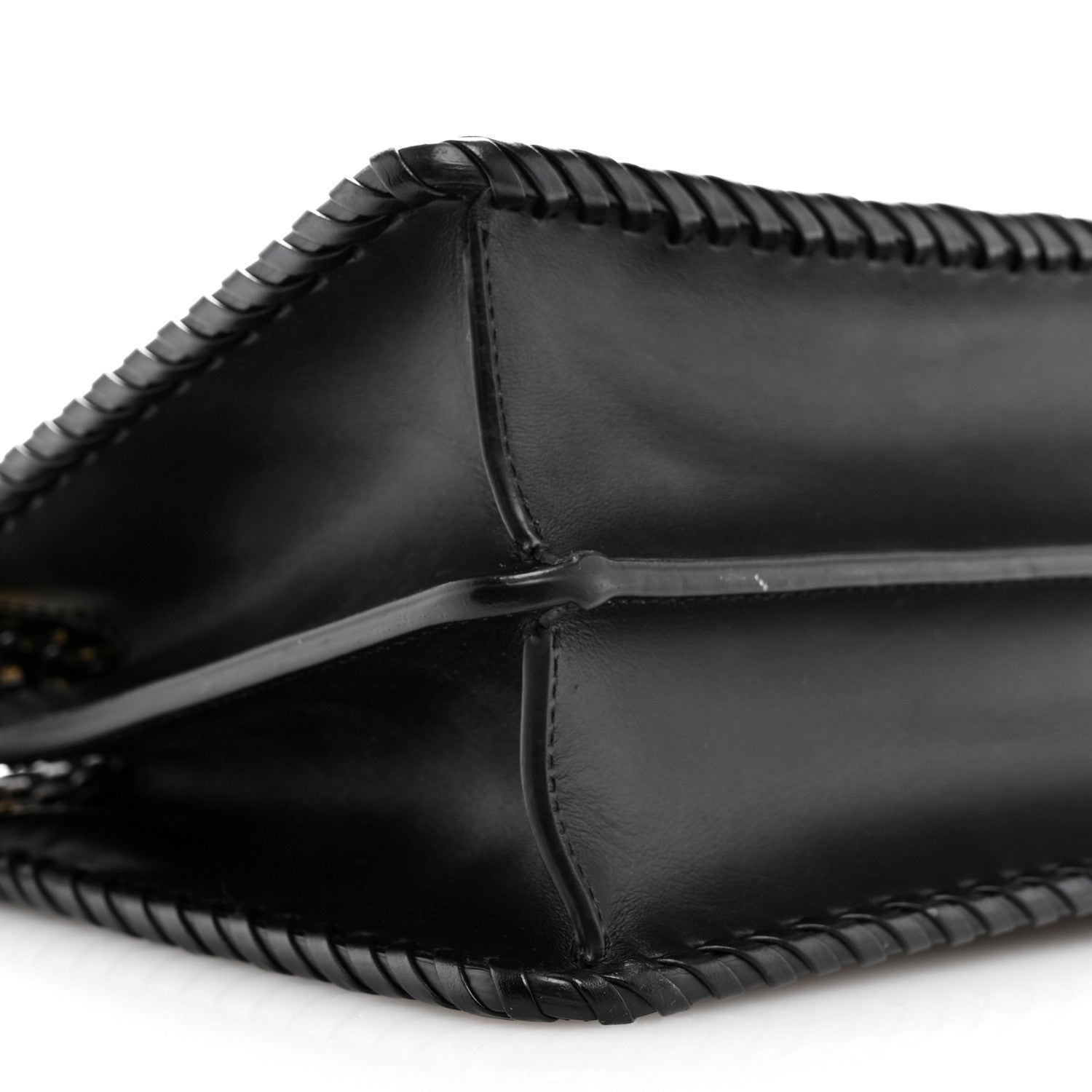 Fendi Vitello King Shiny Nappa Intreccio Petite Peekaboo I SEE U Satchel Black 9 of 12