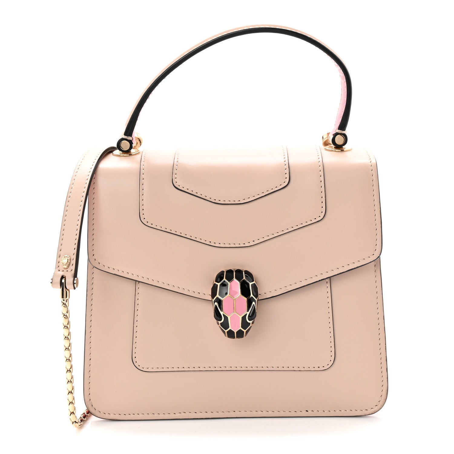 Bulgari Calfskin Serpenti Forever Top Handle Light Pink 1 of 9