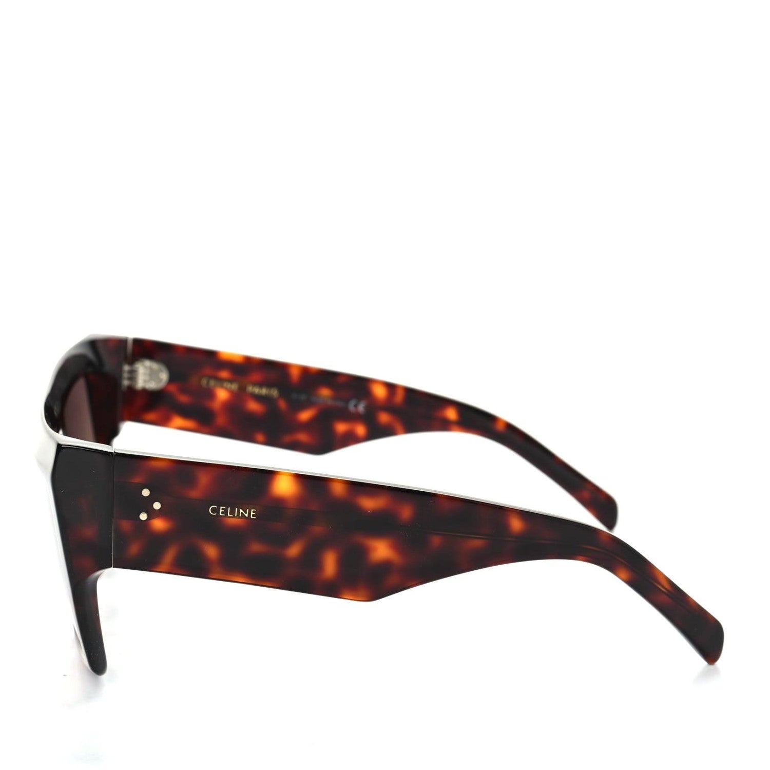 Celine Acetate Rectangular Sunglasses Dark Havana 4 of 7