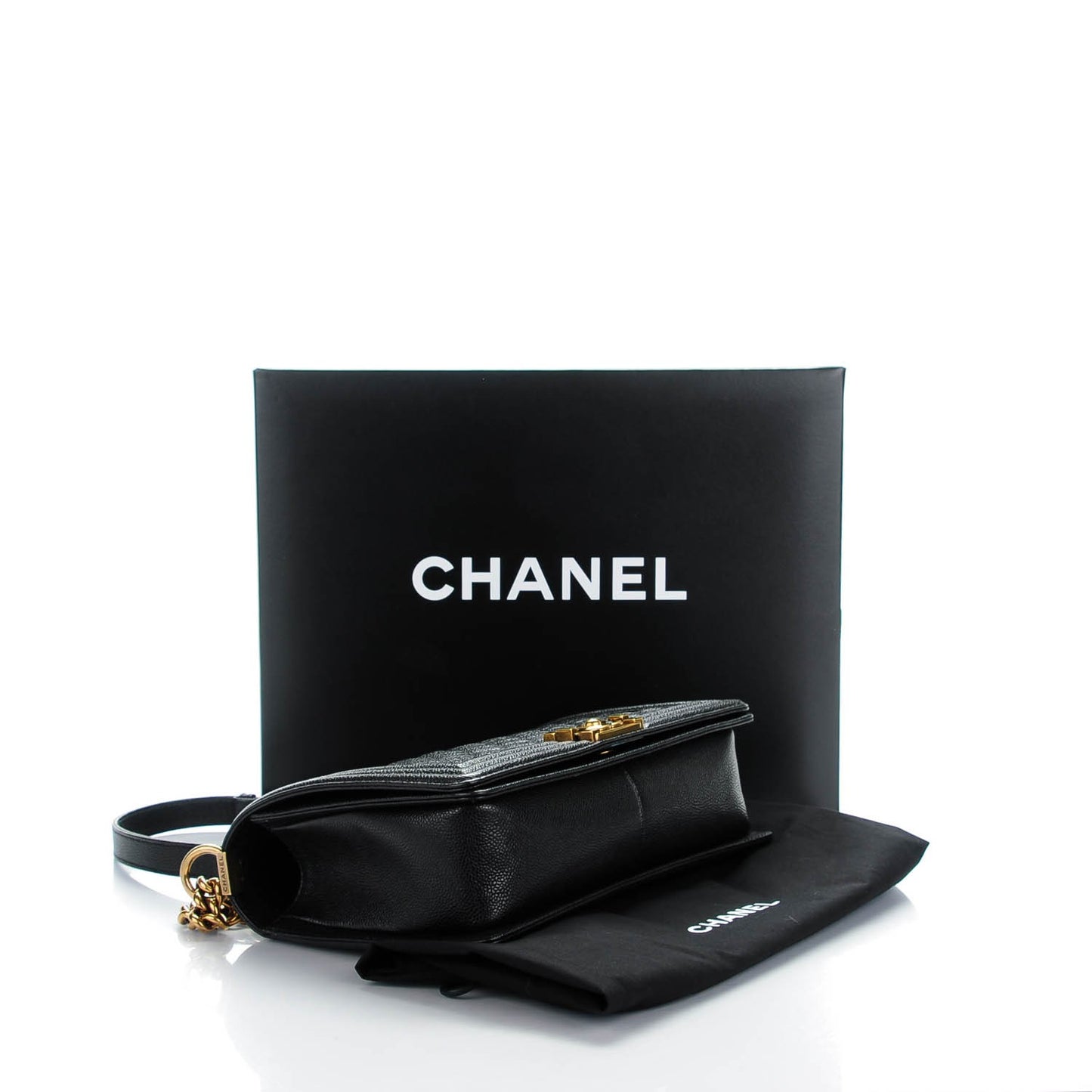 Caviar Quilted New Medium Boy Flap Black