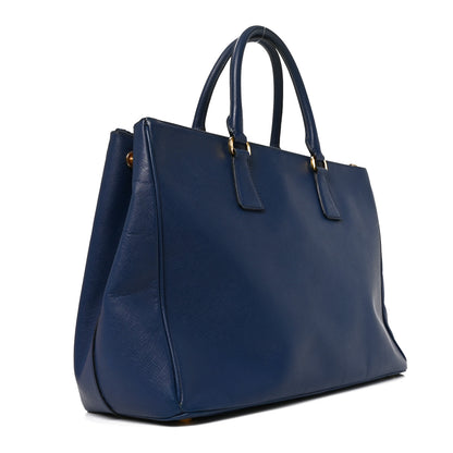 Prada Saffiano Large Galleria Double Zip Tote Bluette 2 of 8