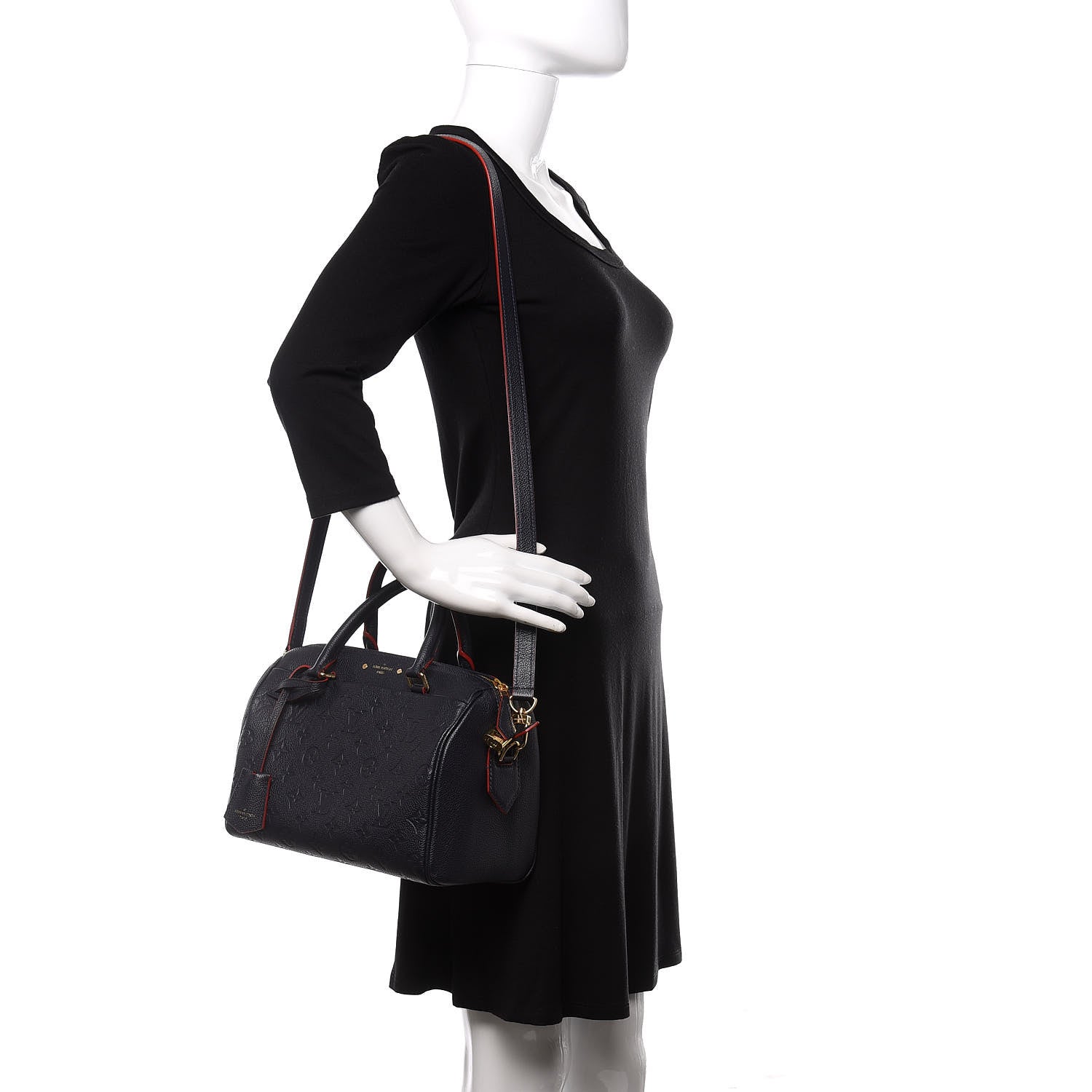 Louis Vuitton Empreinte Speedy Bandouliere 25 NM Marine Rouge 2 of 11