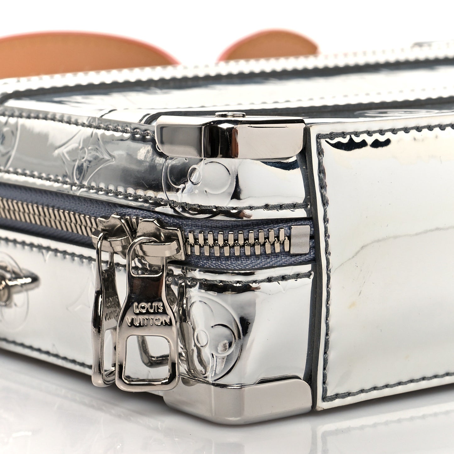 Monogram Mirror Handle Trunk Silver