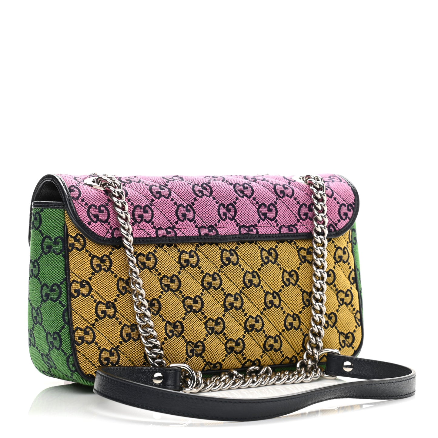 Monogram Multicolor Matelasse Diagonal Small GG Marmont Shoulder Bag Pink Blue Red Yellow Green