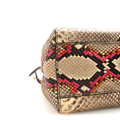 Fendi Snakeskin Mini Peekaboo Iconic Satchel Daisy Roccia 8 of 9