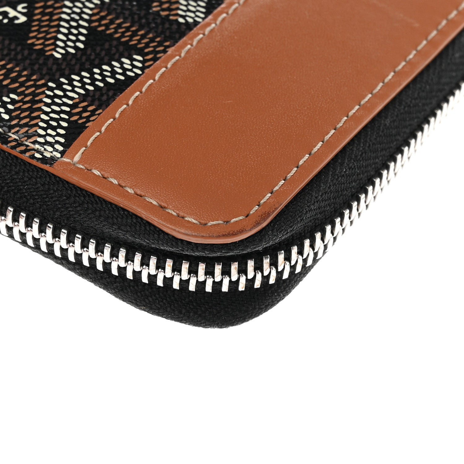 Goyard Goyardine Matignon Zip Around GM Wallet Black Gold 11 of 13