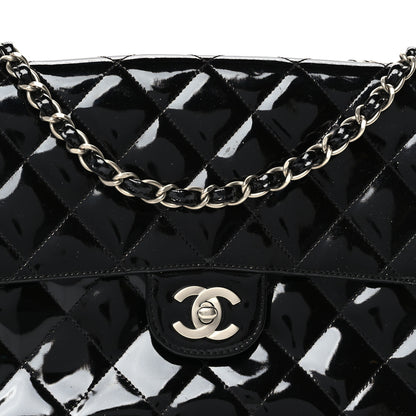 Chanel Patent Quilted Medium Single Flap Black 9 of 11