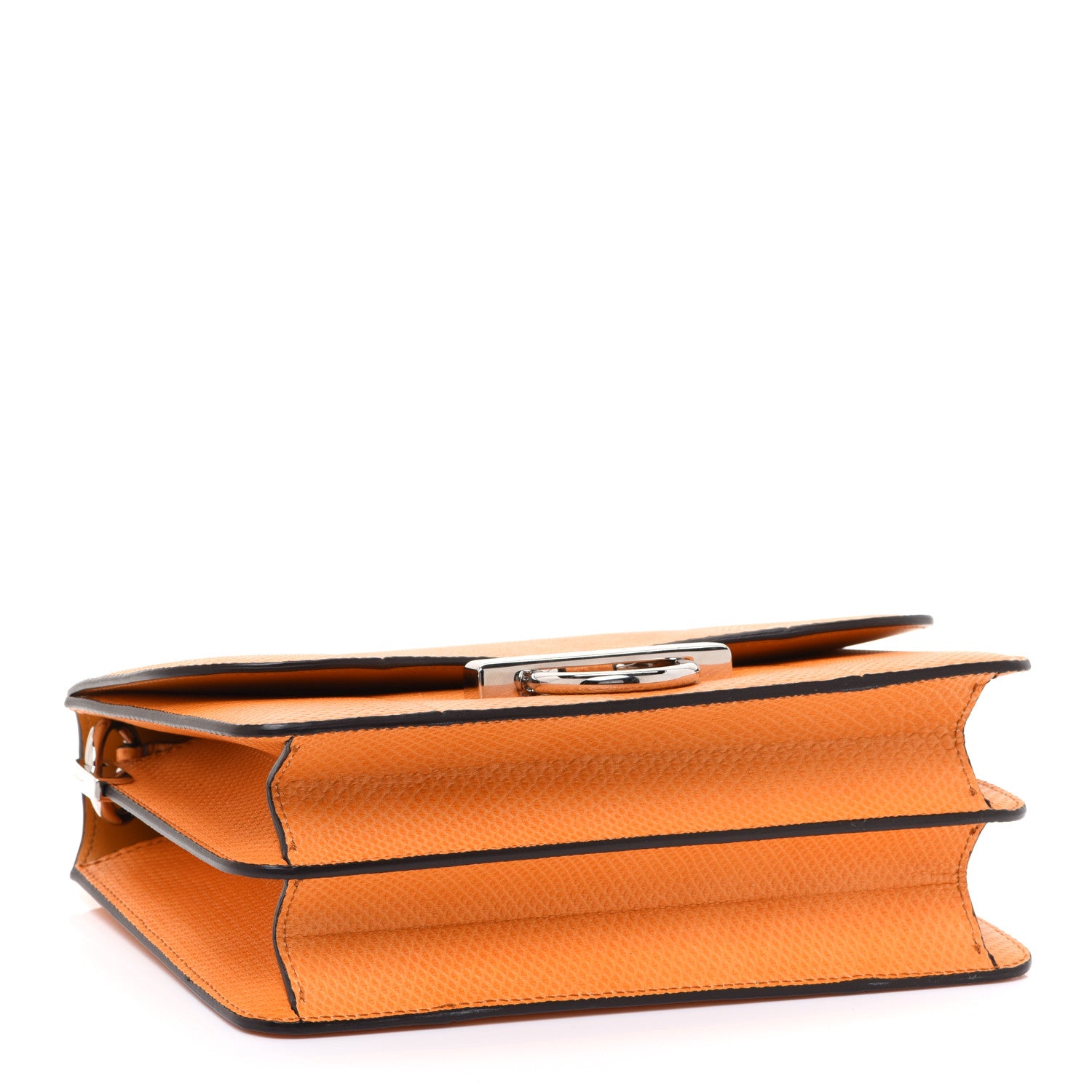 Salvatore Ferragamo Calfskin Reptile Embossed Small Joanne Crossbody Orange 3 of 9
