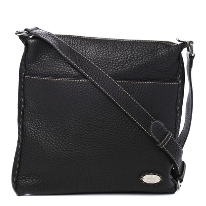 Fendi FEND Calfskin Romano Selleria Messenger Brown 1 of 4
