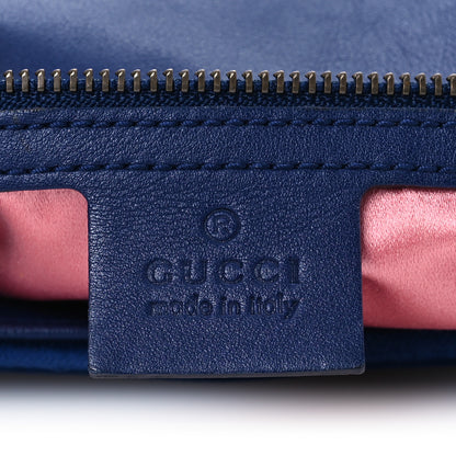 Gucci Velvet Matelasse Modern Embroidered Medium GG Marmont Shoulder Bag Cobalt 6 of 10