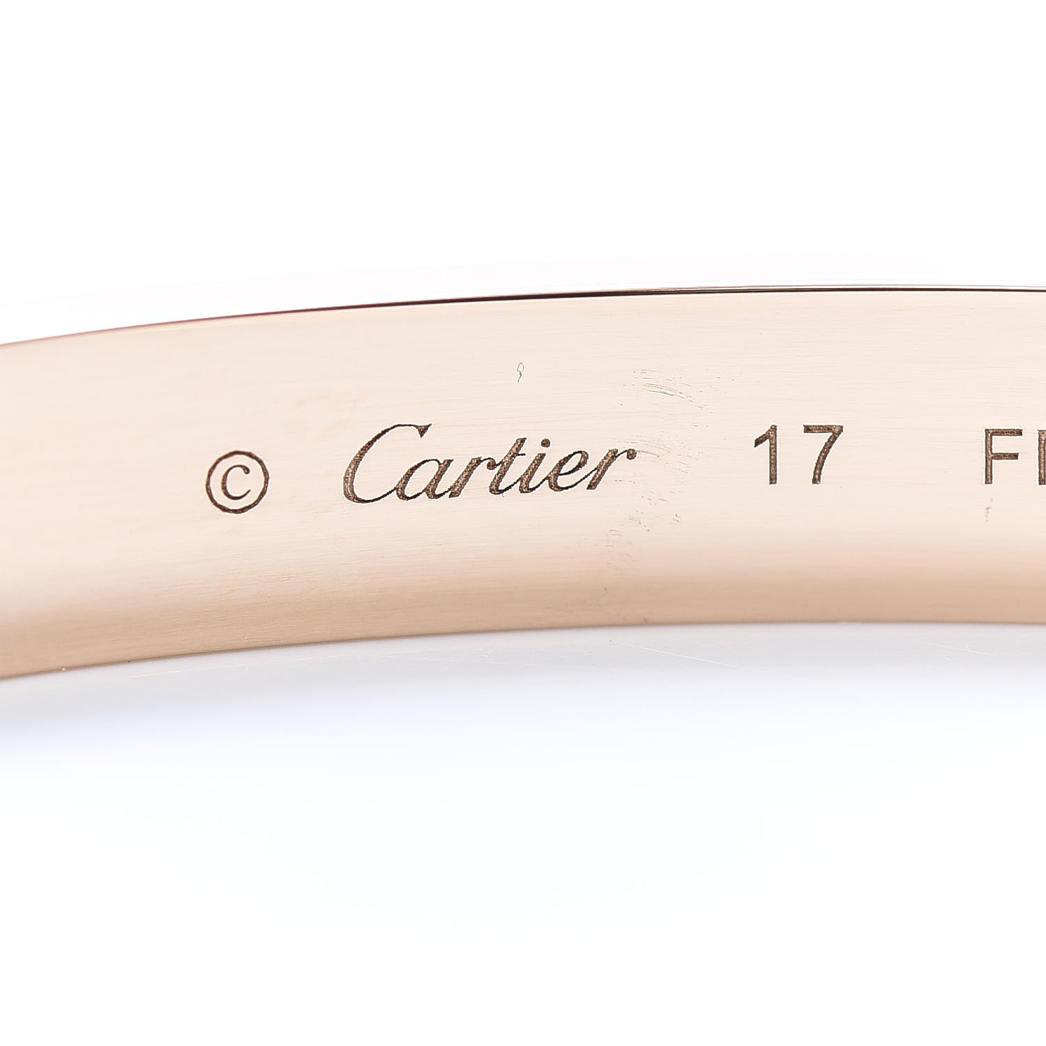 Cartier 18K Pink Gold LOVE Bracelet 17 5 of 6