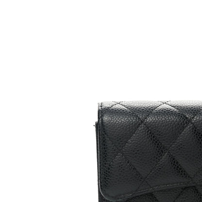 Chanel Caviar Quilted Large Gusset Flap Wallet Black 8 of 9