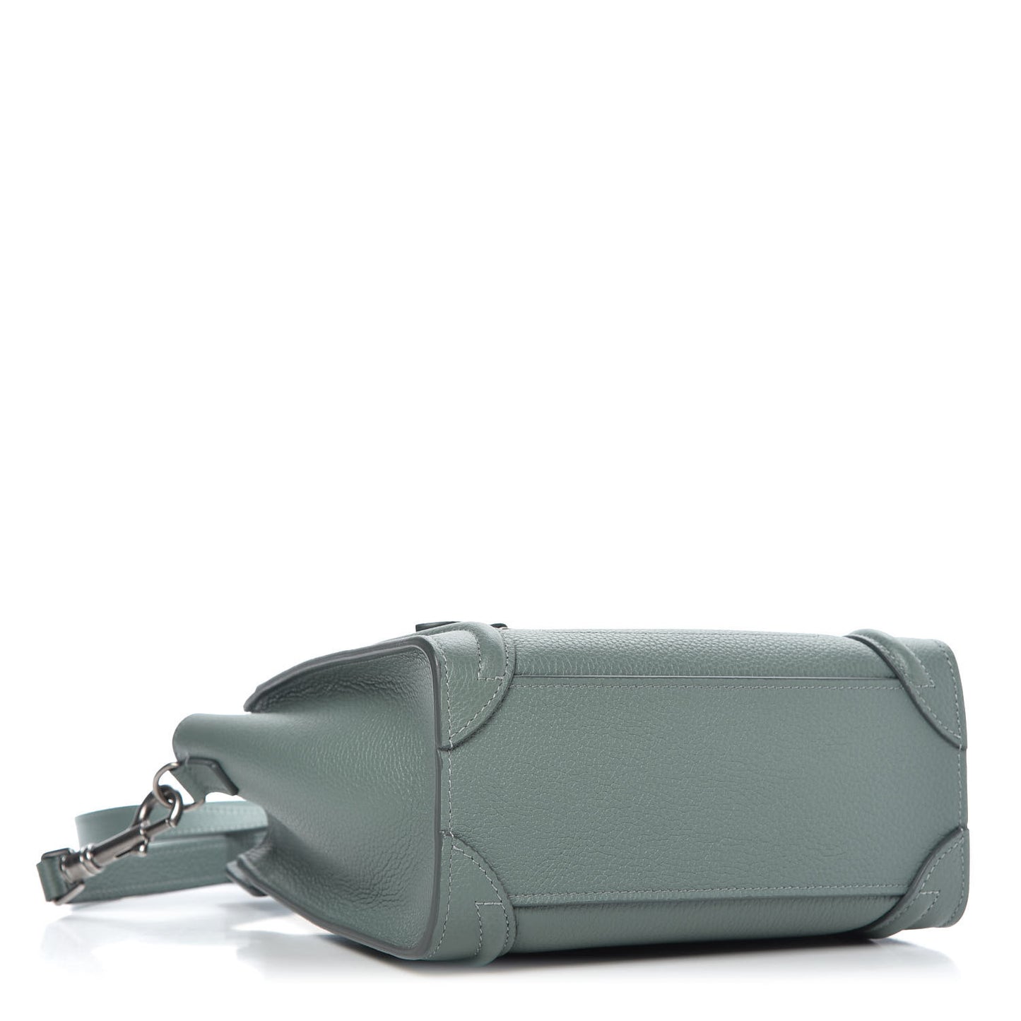 Drummed Calfskin Nano Luggage Celadon