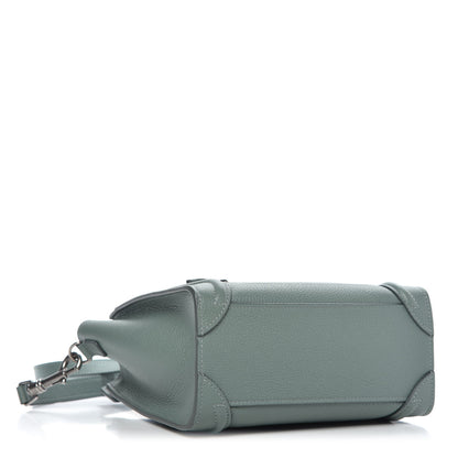 Celine Drummed Calfskin Nano Luggage Celadon 4 of 10
