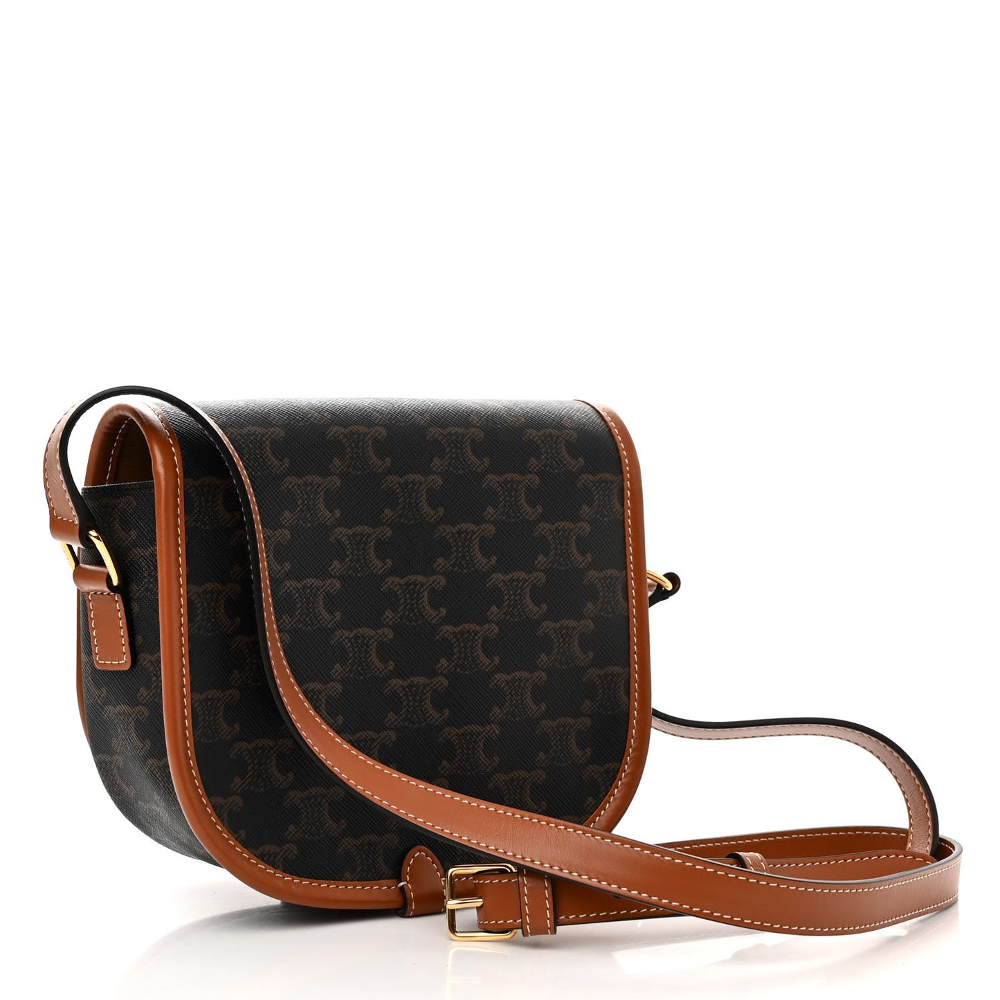 Triomphe Canvas Medium Folco Bag Tan