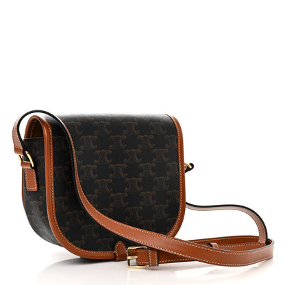 Celine Triomphe Canvas Medium Folco Bag Tan 3 of 11