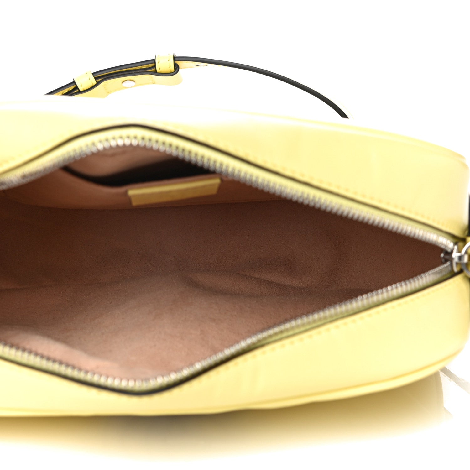 Gucci Calfskin Matelasse Small GG Marmont Chain Shoulder Bag Banana 6 of 13