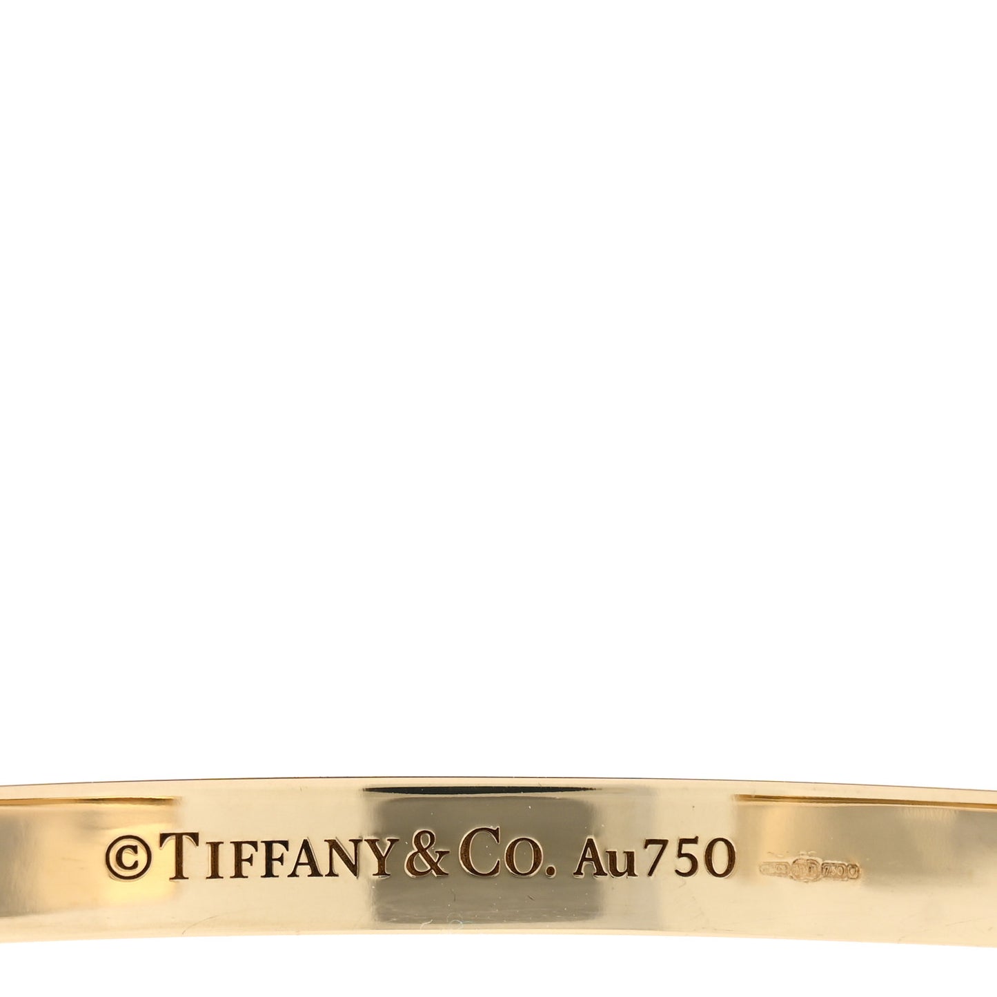 18K Yellow Gold Narrow Diamond Point Cuff Bracelet