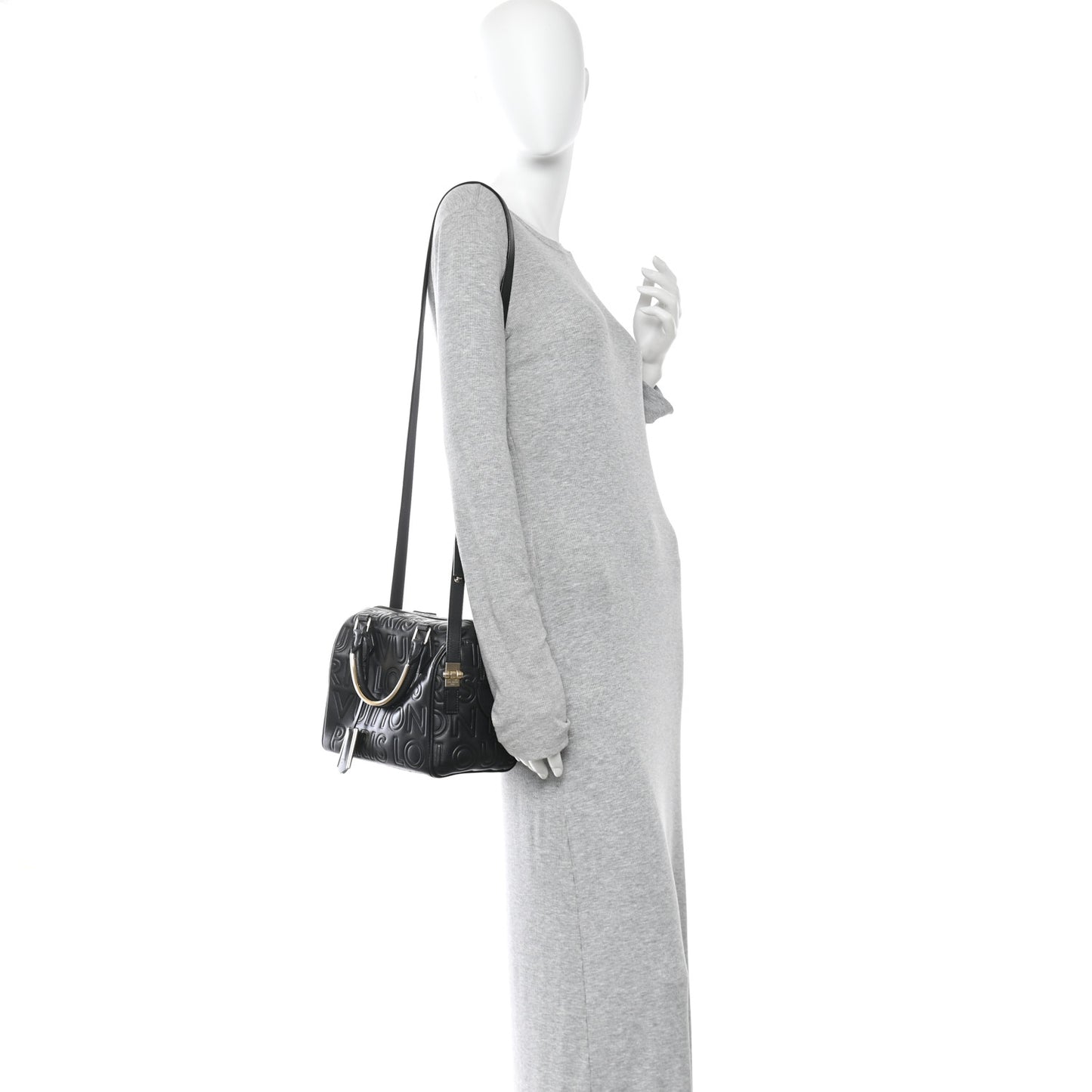 Calfskin Embossed Mini Cube Speedy Black
