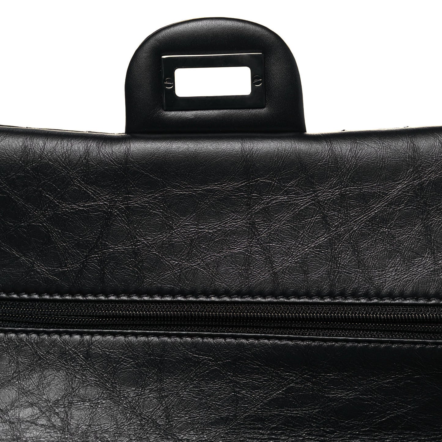 Aged Calfskin Chevron Quilted 2.55 Reissue 225 Flap So Black