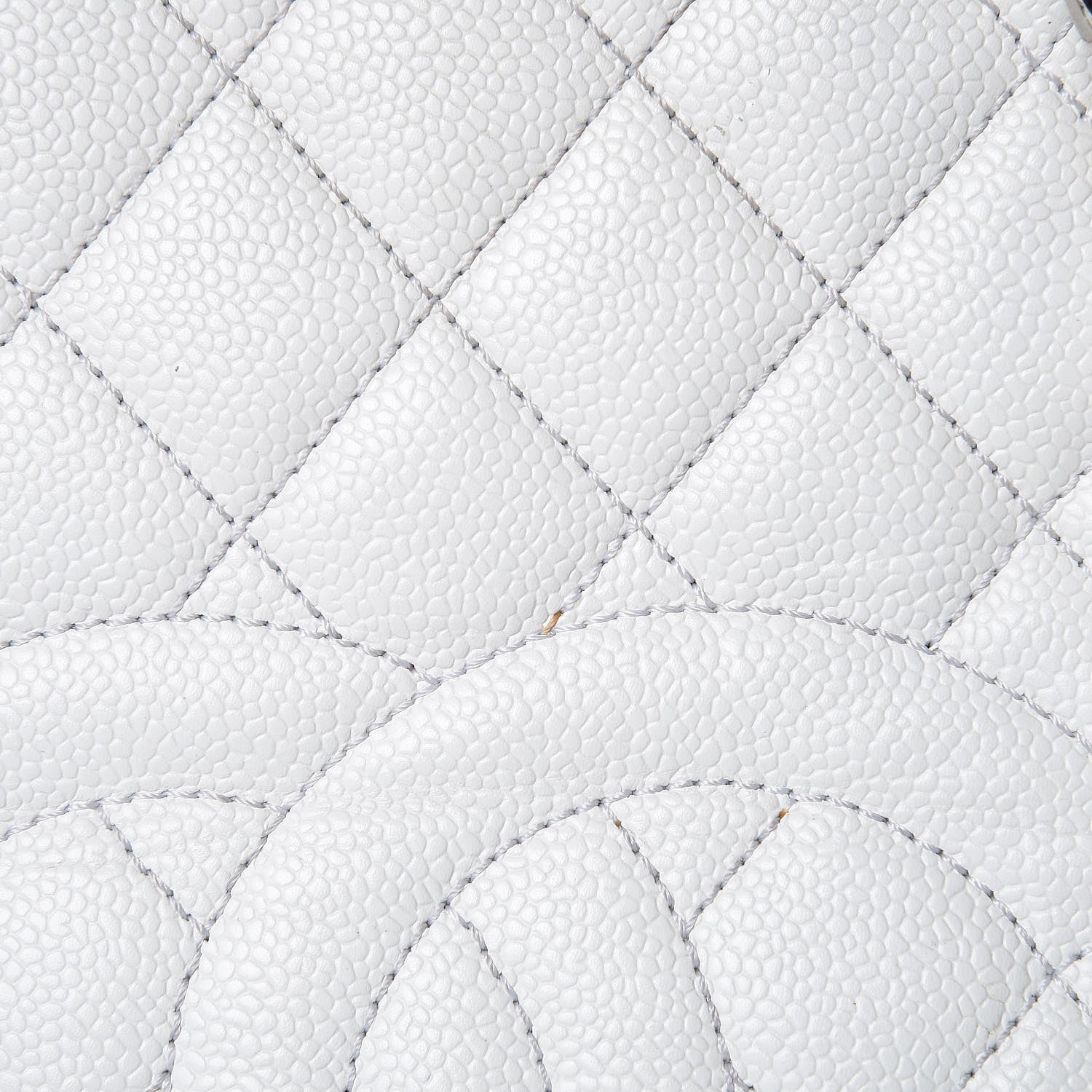 Chanel Caviar Quilted Grand Shopping Tote GST White 18 of 24