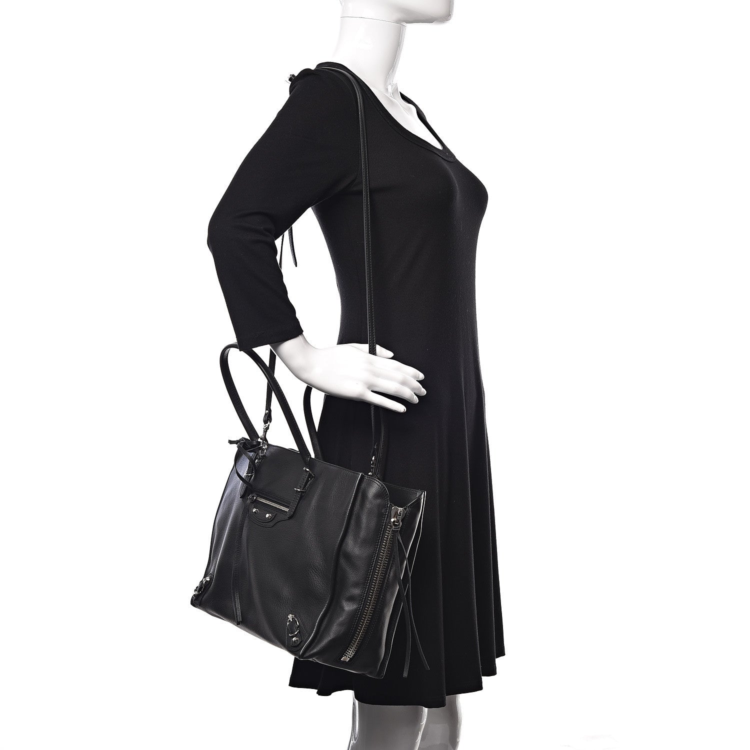 Balenciaga Veau Papier B4 Zip Around Tote Black 2 of 9