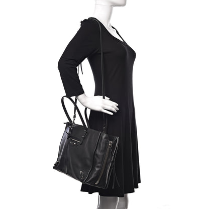 Balenciaga Veau Papier B4 Zip Around Tote Black 2 of 9