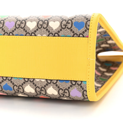 Gucci GG Supreme Monogram Hearts Childrens Tote Beige Ebony Multicolor Freesia 10 of 10