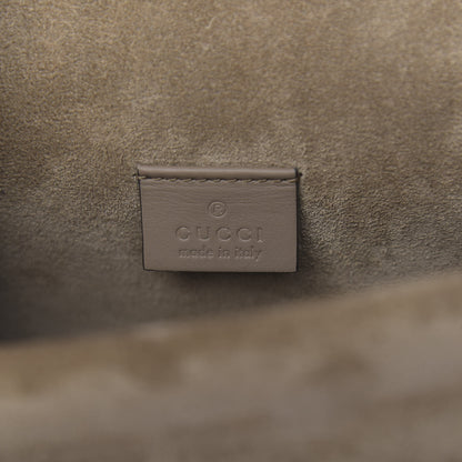 Gucci GG Supreme Monogram Suede Crystal Small Dionysus Shoulder Bag Beige Ebony Taupe 6 of 10