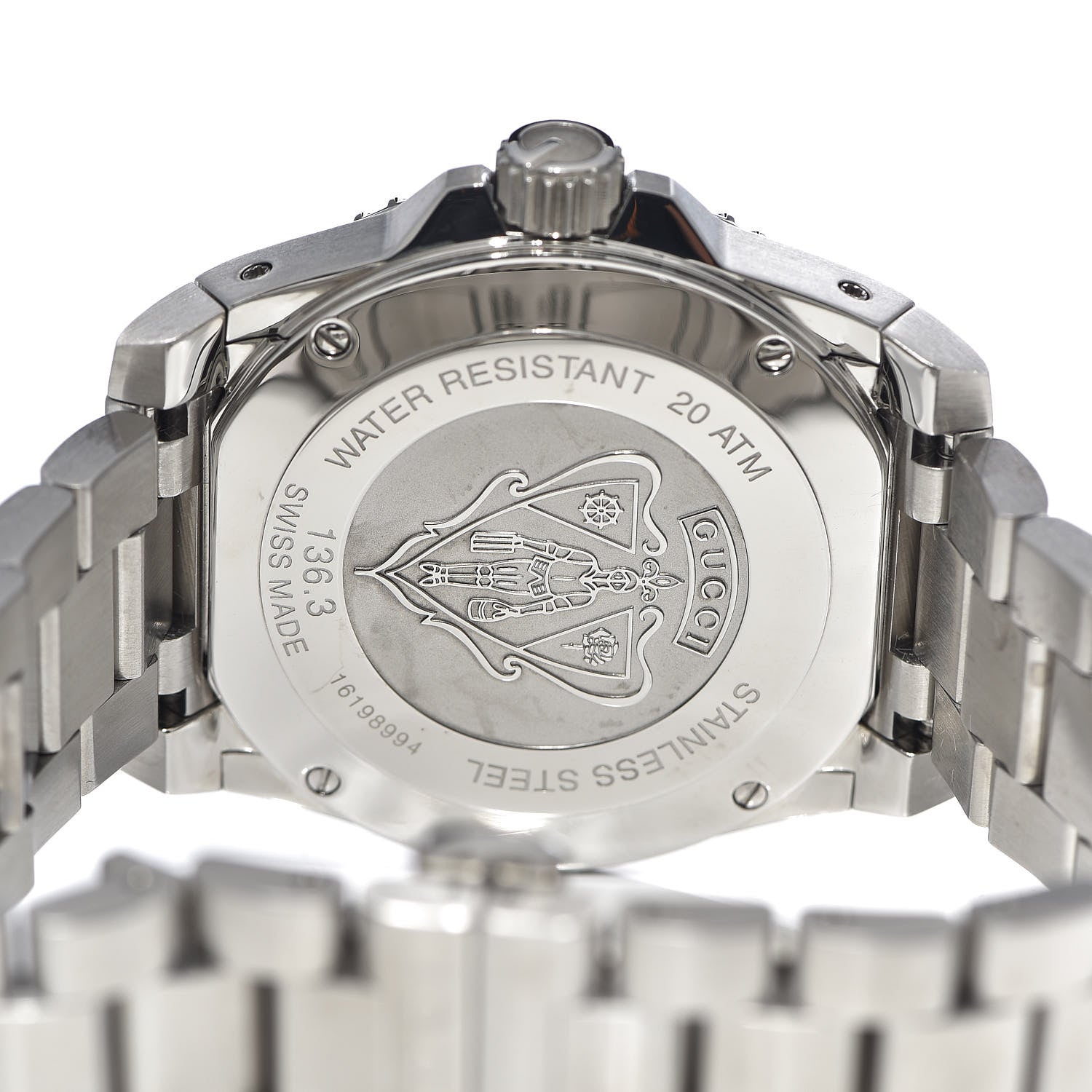 Gucci Stainless Steel 40mm Dive Quartz Watch White 5 of 8