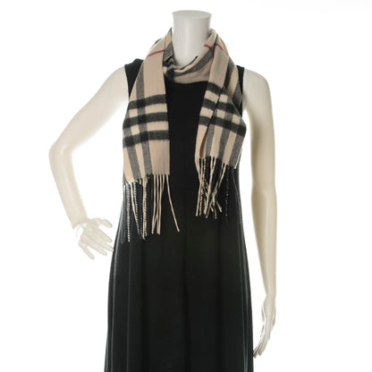 Burberry Cashmere Giant Check Skinny Scarf Stone 2 of 6