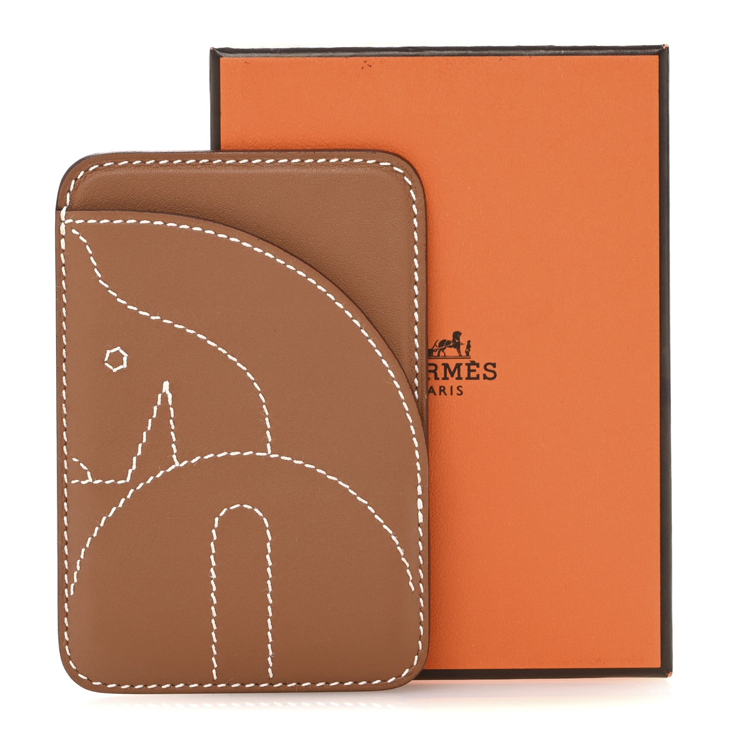 Hermes Swift Stitched Cheval MagSafe Card Holder Gold 8 of 8