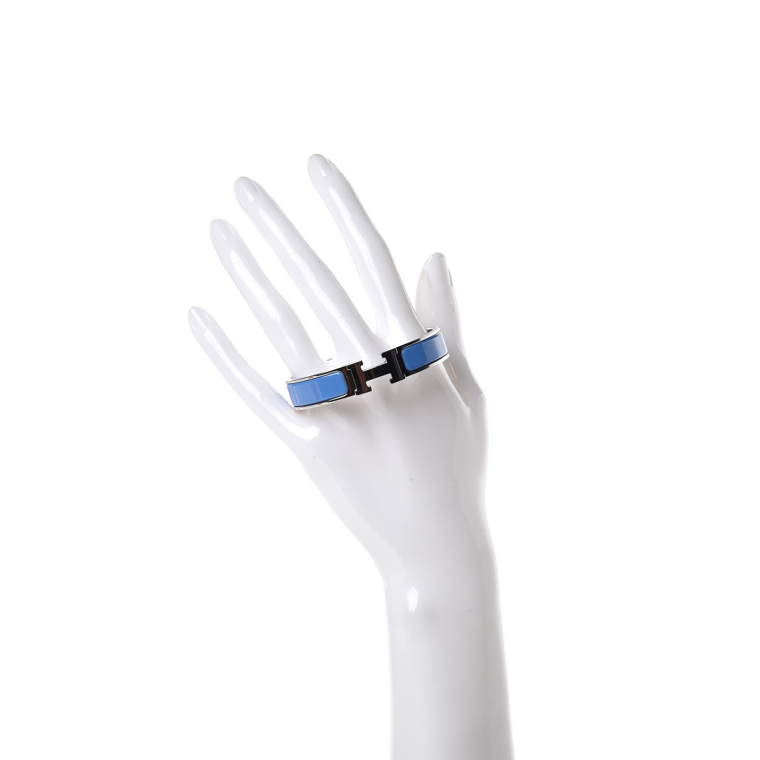 Hermes Enamel Narrow Clic Clac H Bracelet PM Bleu Lavande 2 of 6