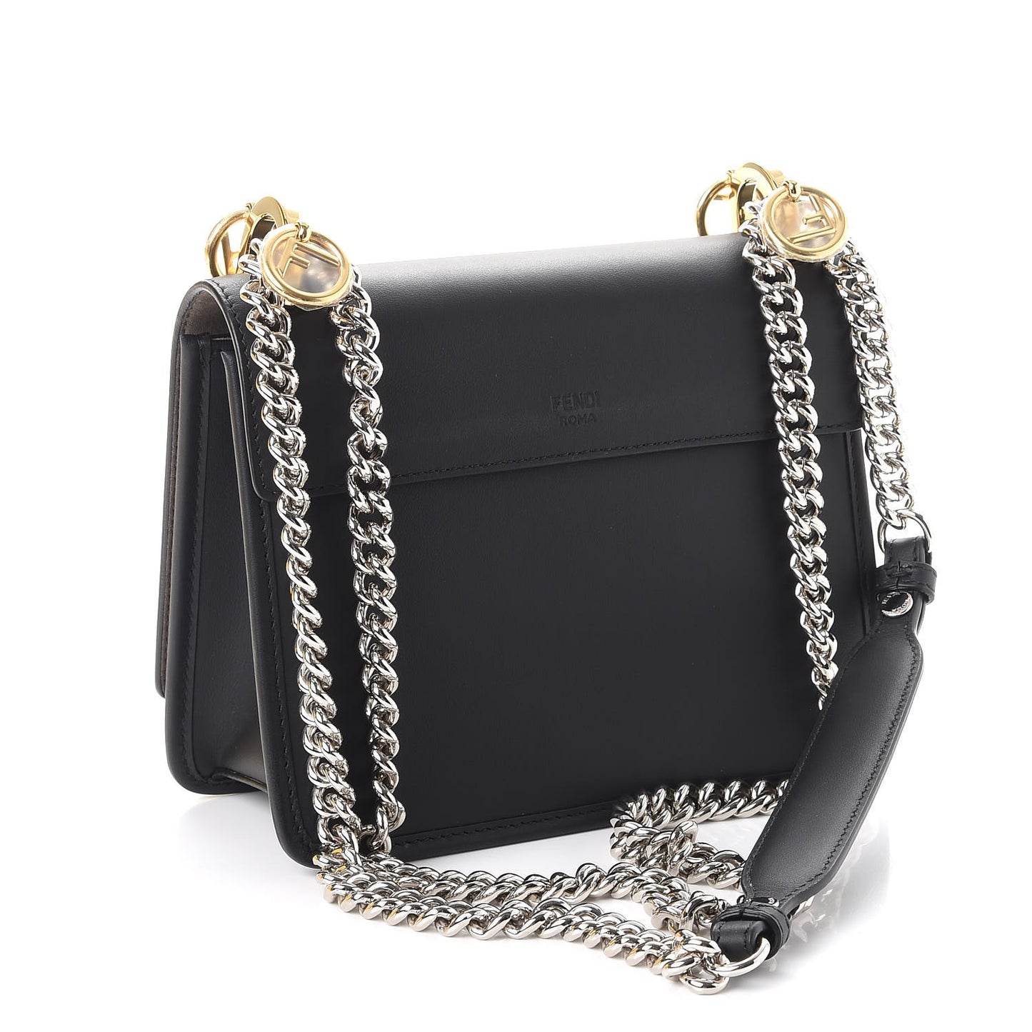 Vitello Century Opaco F is Fendi Small Kan I Shoulder Bag Black