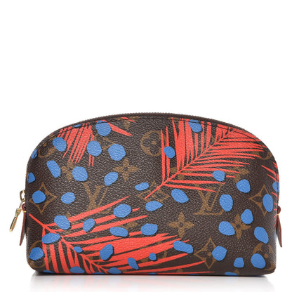 Louis Vuitton Monogram Jungle Dots Cosmetic Pouch Coquelicot Denim 1 of 6
