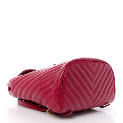 Chanel Lambskin Chevron Quilted Small Urban Spirit Backpack Dark Pink 4 of 13