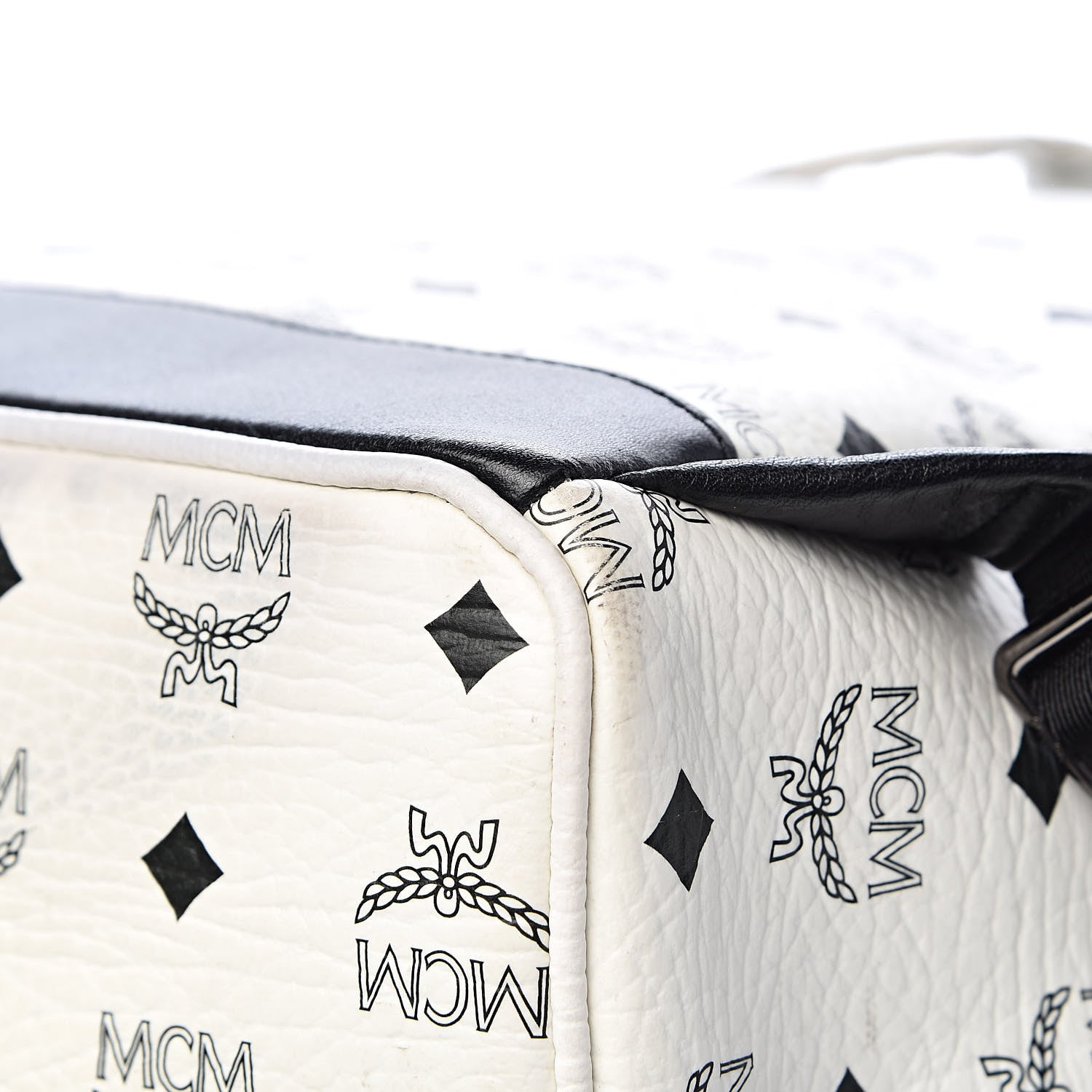 MCM Visetos Medium Studded Stark Backpack White 13 of 18