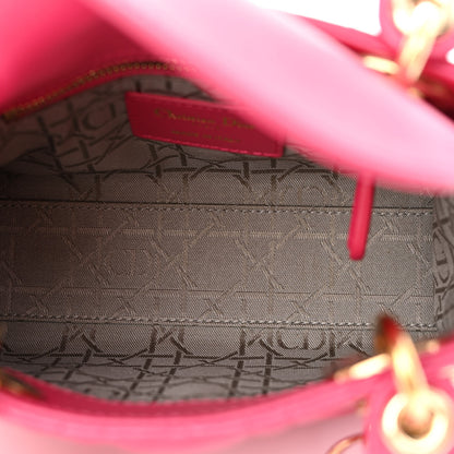 Christian Dior Lambskin Cannage Mini Lady Dior Fuchsia 4 of 9