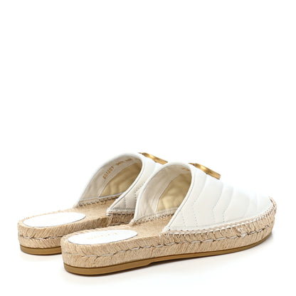 Gucci Nappa Matelasse GG Marmont Espadrille Slippers 36.5 Great White 4 of 9