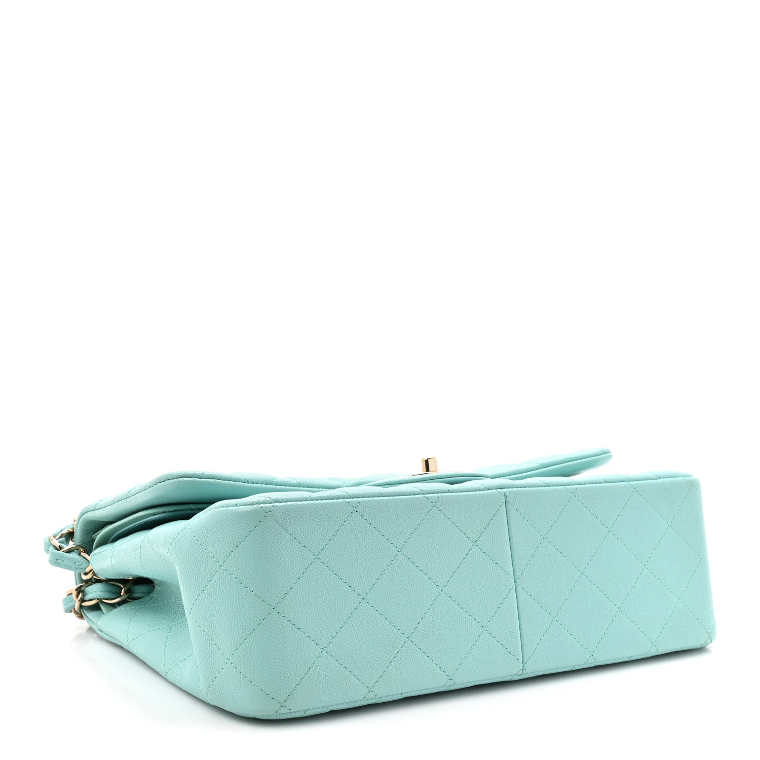 Chanel Caviar Quilted Jumbo Double Flap Light Blue 4 of 12