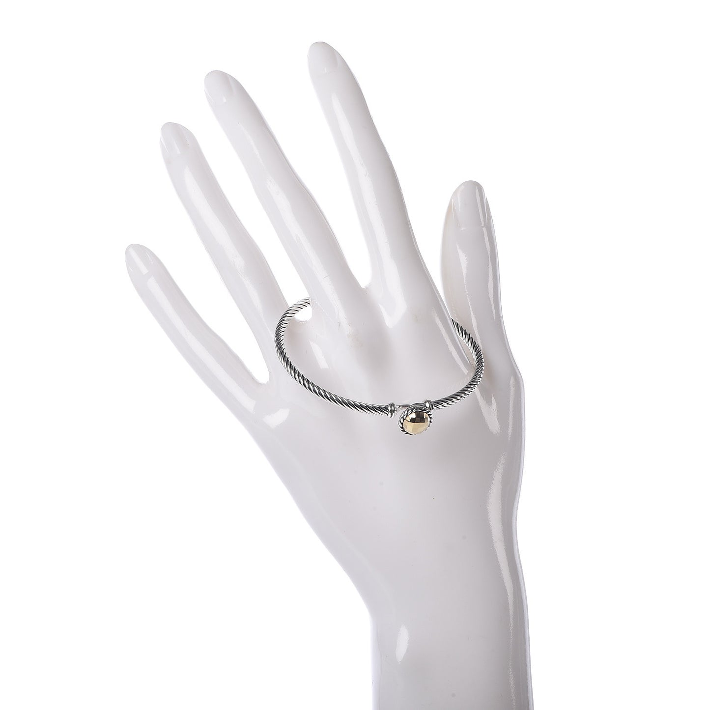 Sterling Silver 18K Yellow Gold 3mm Chatelaine Bracelet