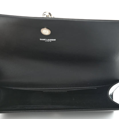 Saint Laurent Calfskin Classic Monogram Tassel Clutch Black 5 of 10