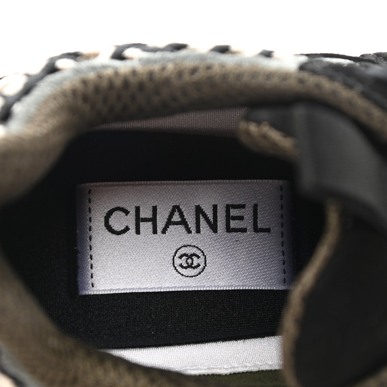 Chanel Suede Calfskin Embroidered CC Sneakers 39 Black 7 of 9