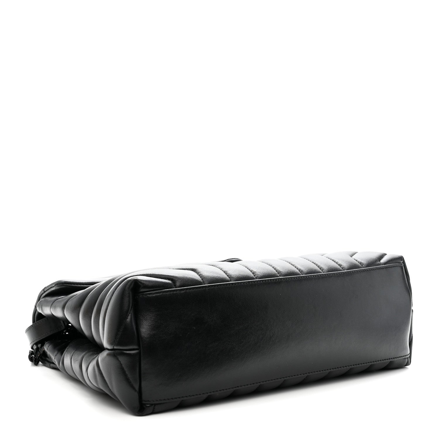 Saint Laurent Calfskin Y Quilted Monogram Monochrome Medium Loulou Chain Satchel Black Black 4 of 13